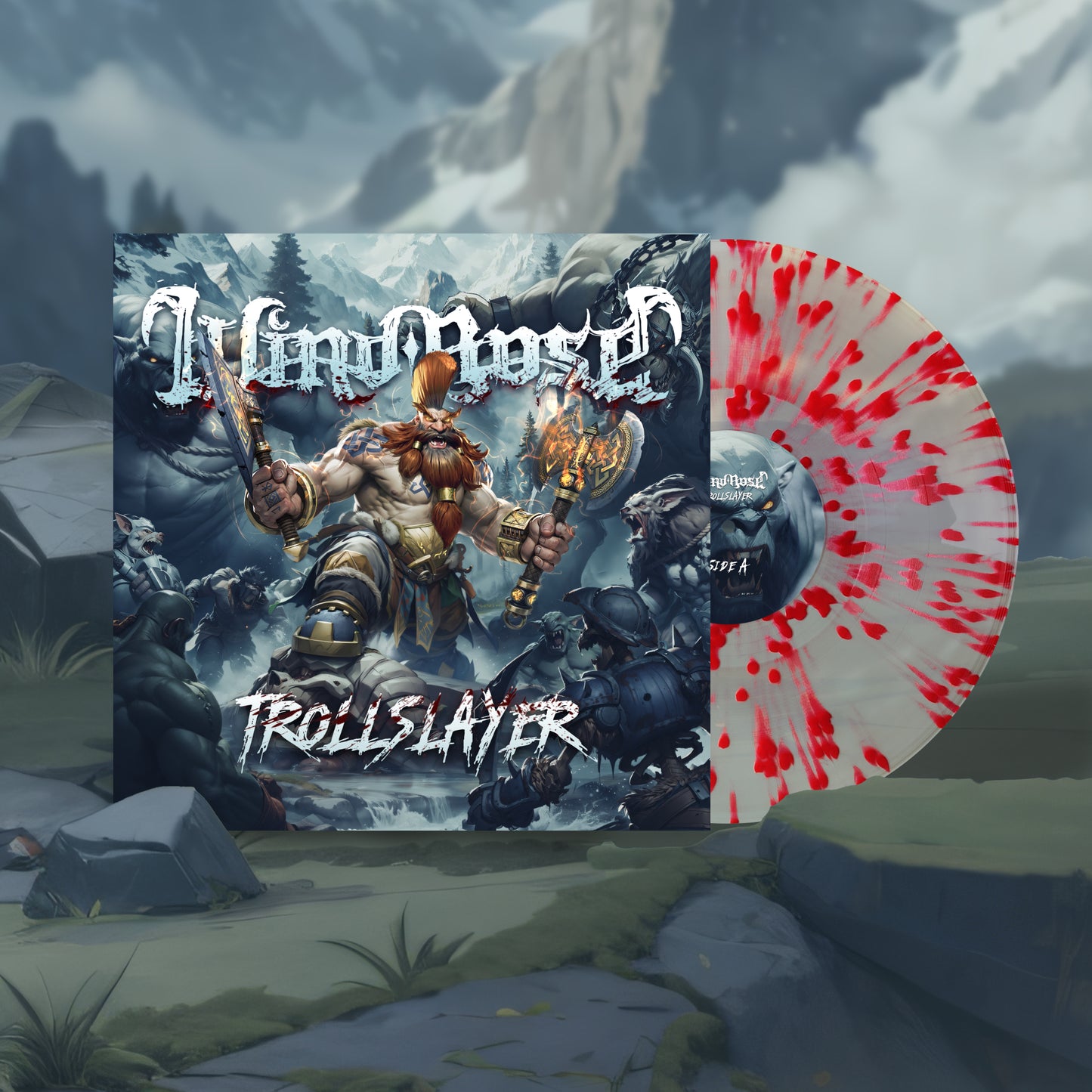 Trollslayer Vinyl Gatefold SPLATTER TRANS CLEAR RED (Bandshop Only! Limited Edition!)